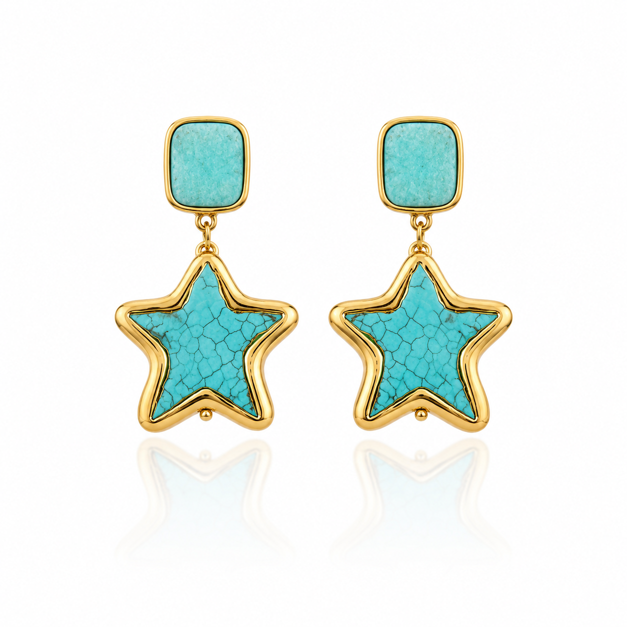 AEGEAN Turquoise Starfish Earrings | Handmade Mediterranean Summer Jewelry