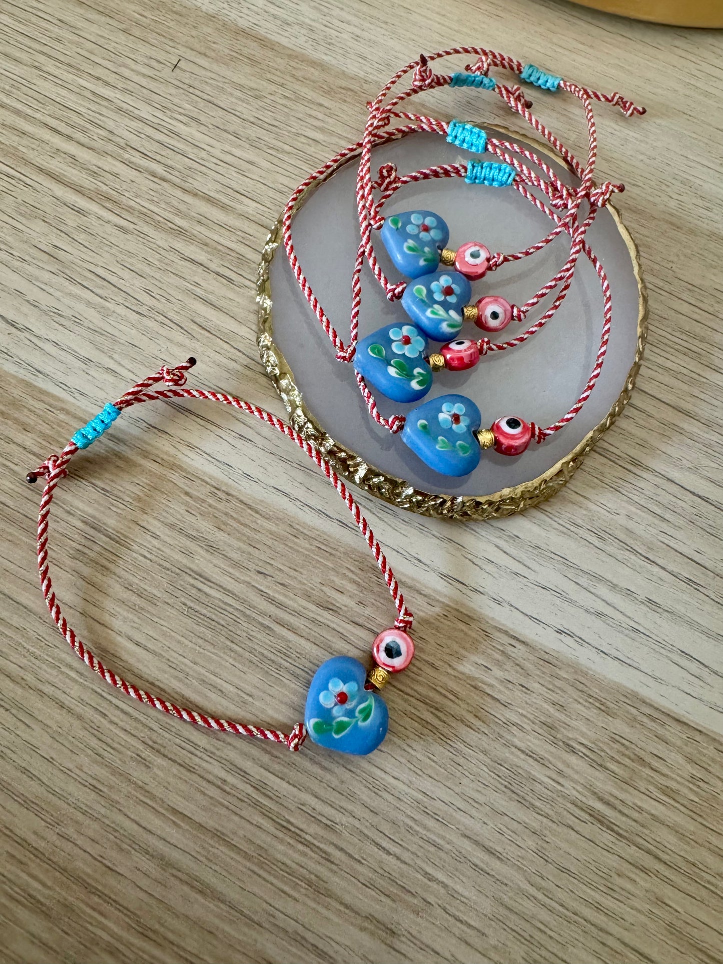 HEART Murano Glass Spring bracelet