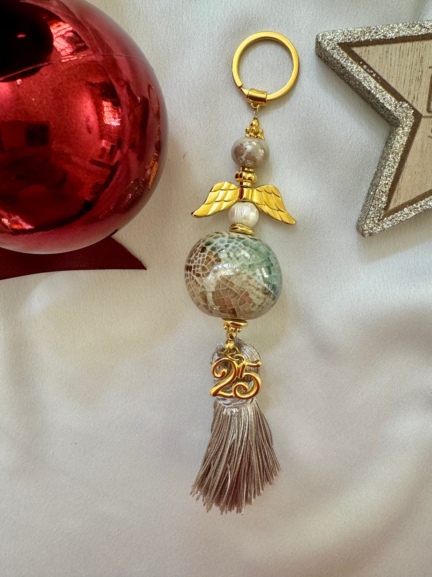 2025 New Year lucky charm Angel keychain