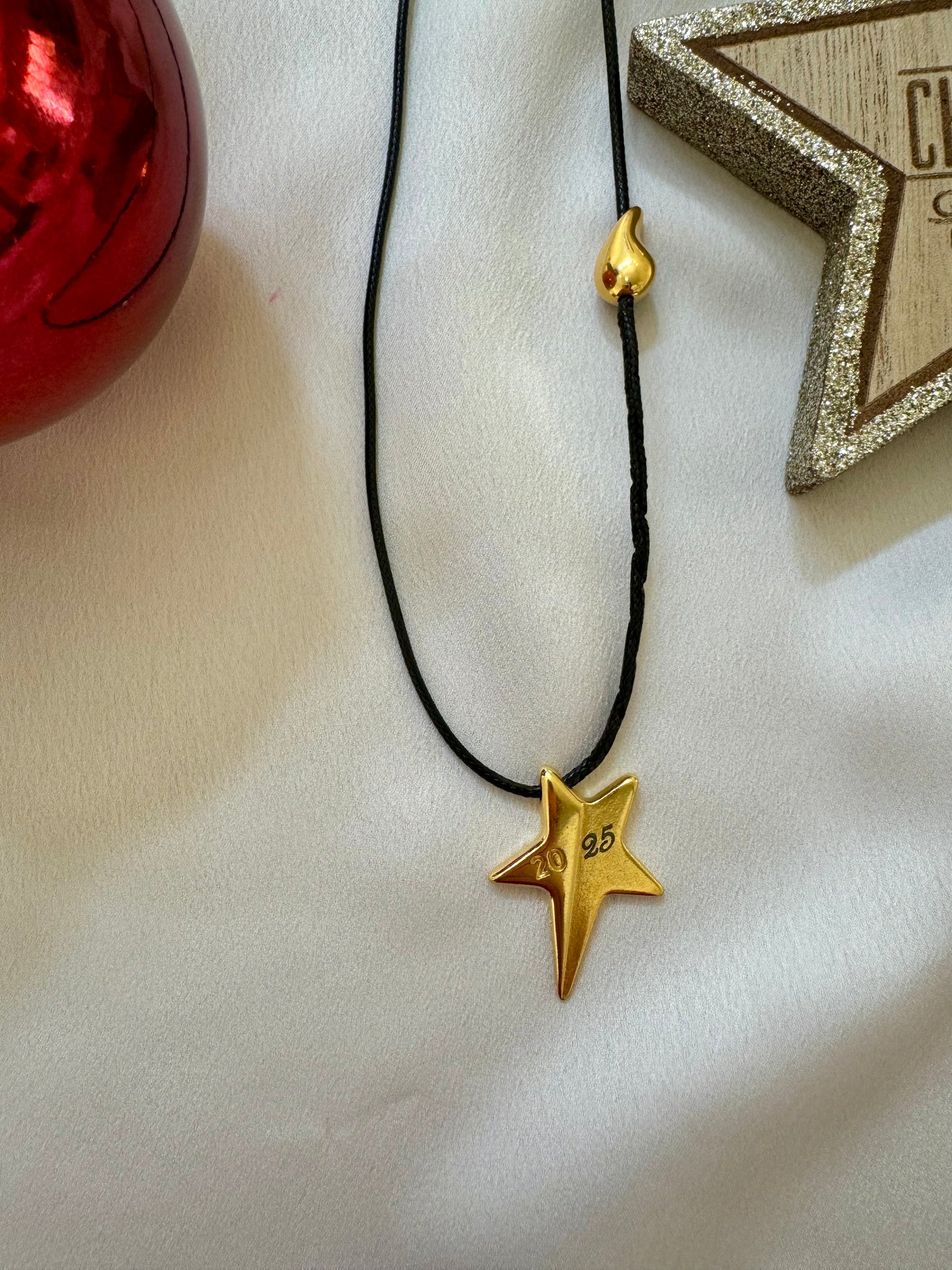 2025 New Year lucky charm star necklace