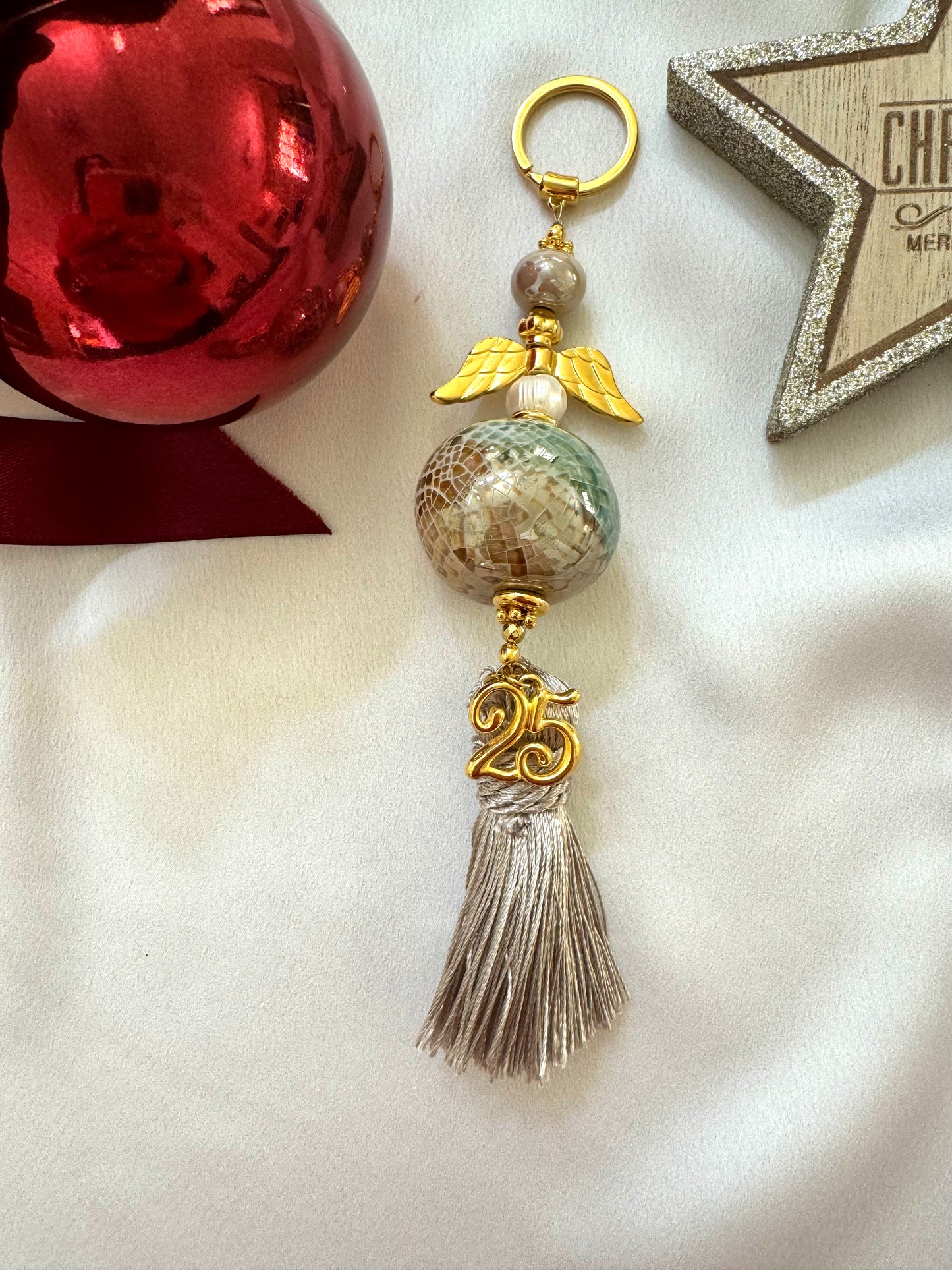 2025 New Year lucky charm Angel keychain