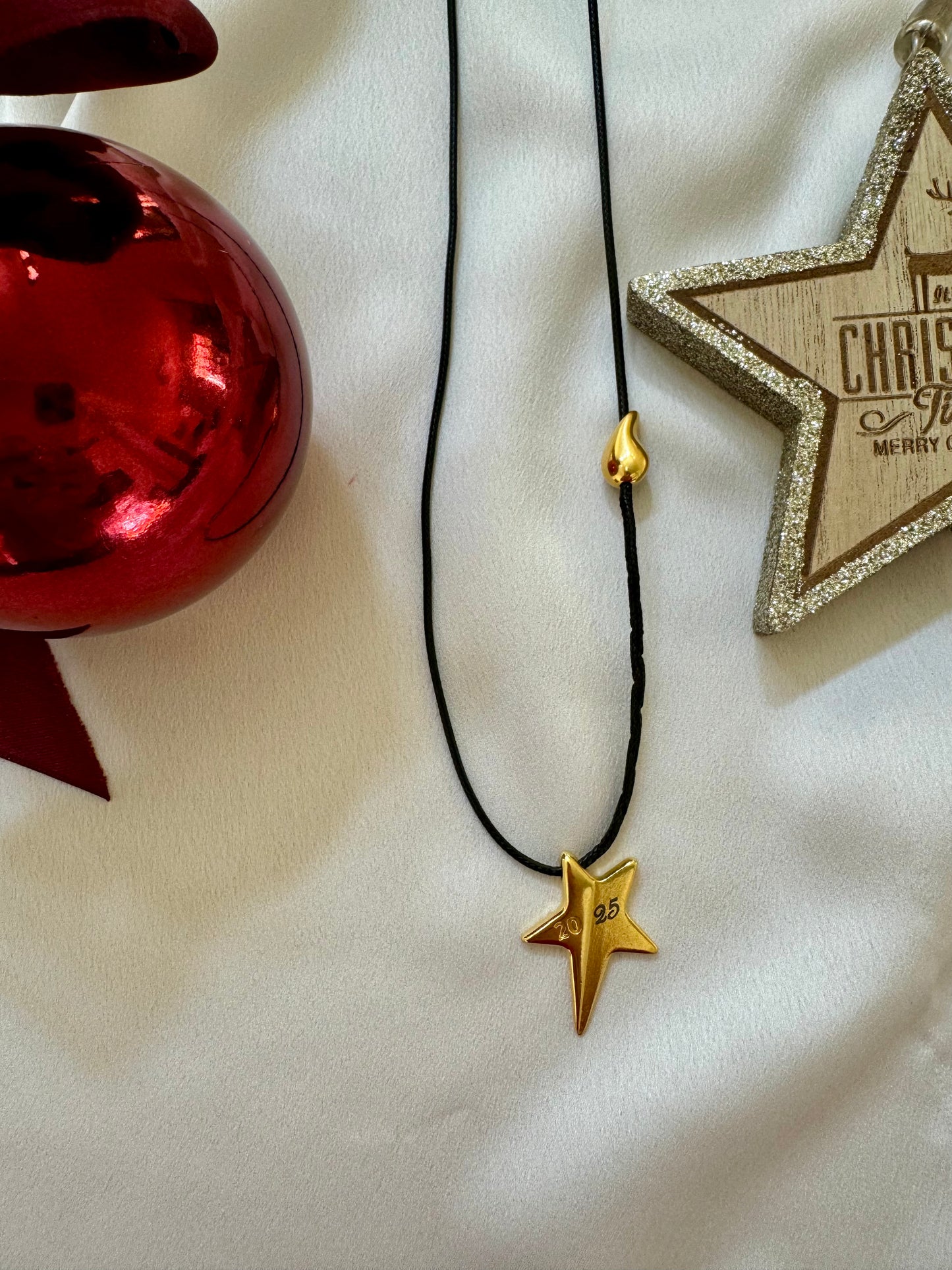 2025 New Year lucky charm star necklace