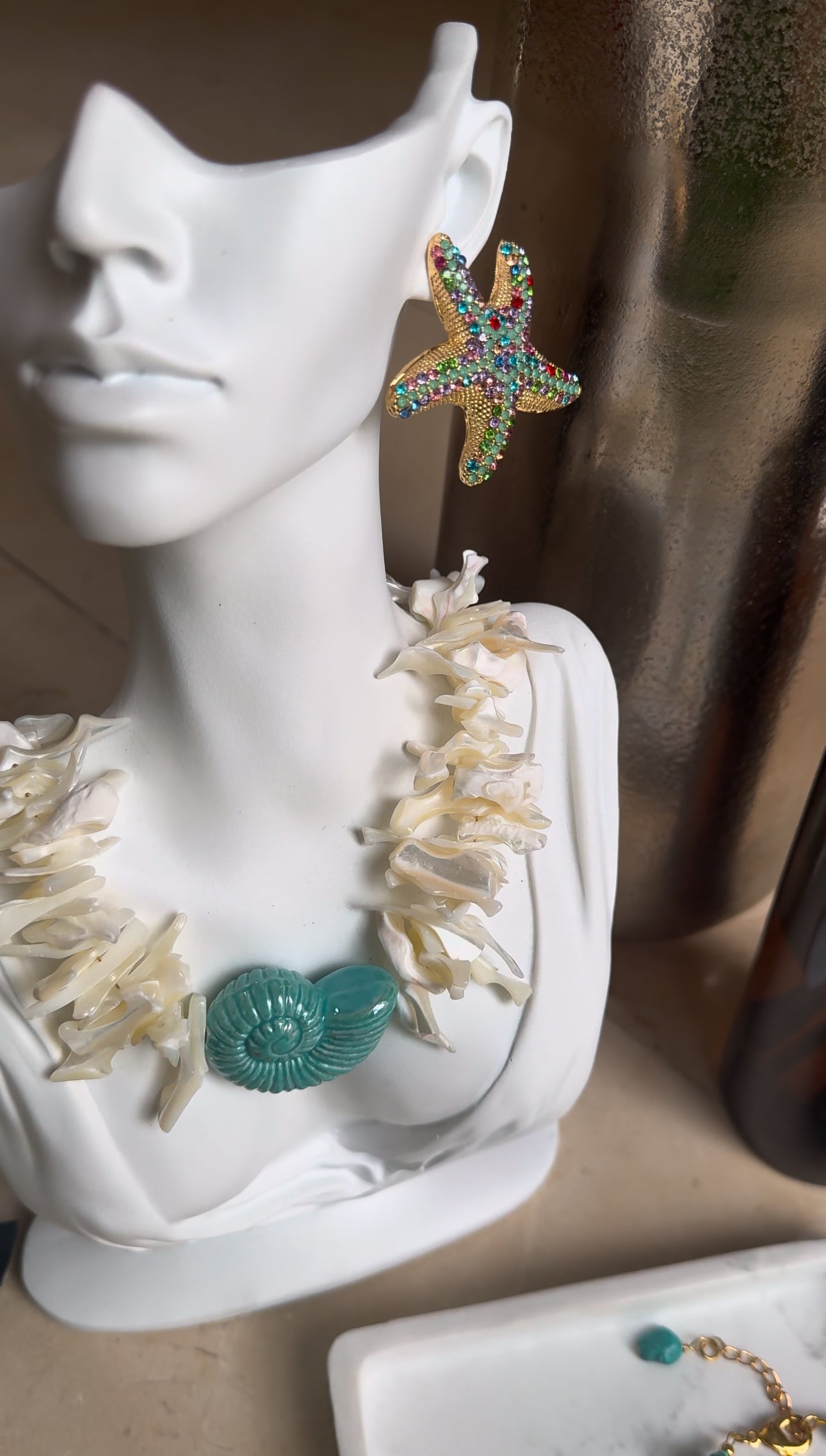 MYKONOS shell handmade summer necklace