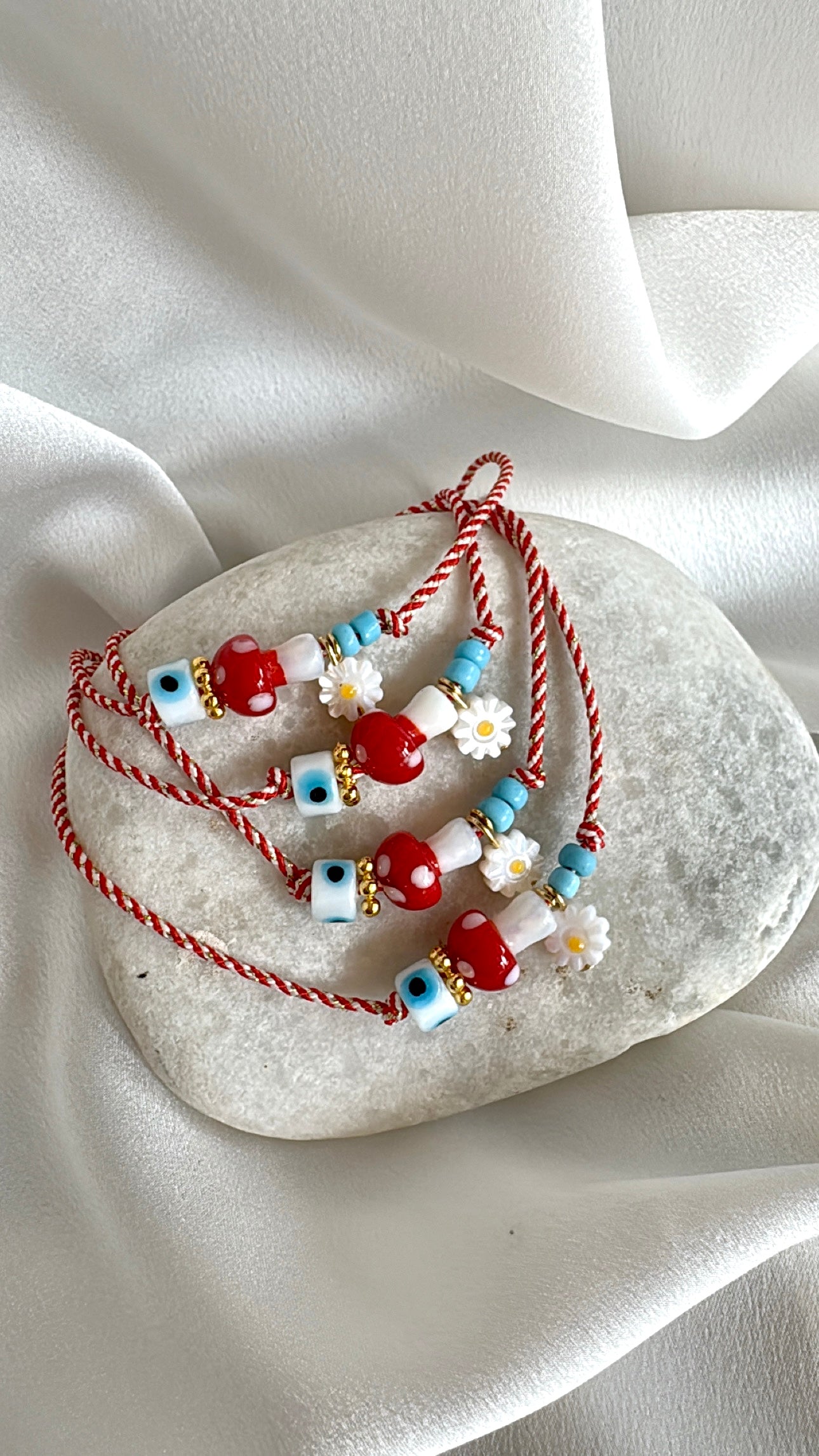 MUSHROOM Murano Glass Spring bracelet
