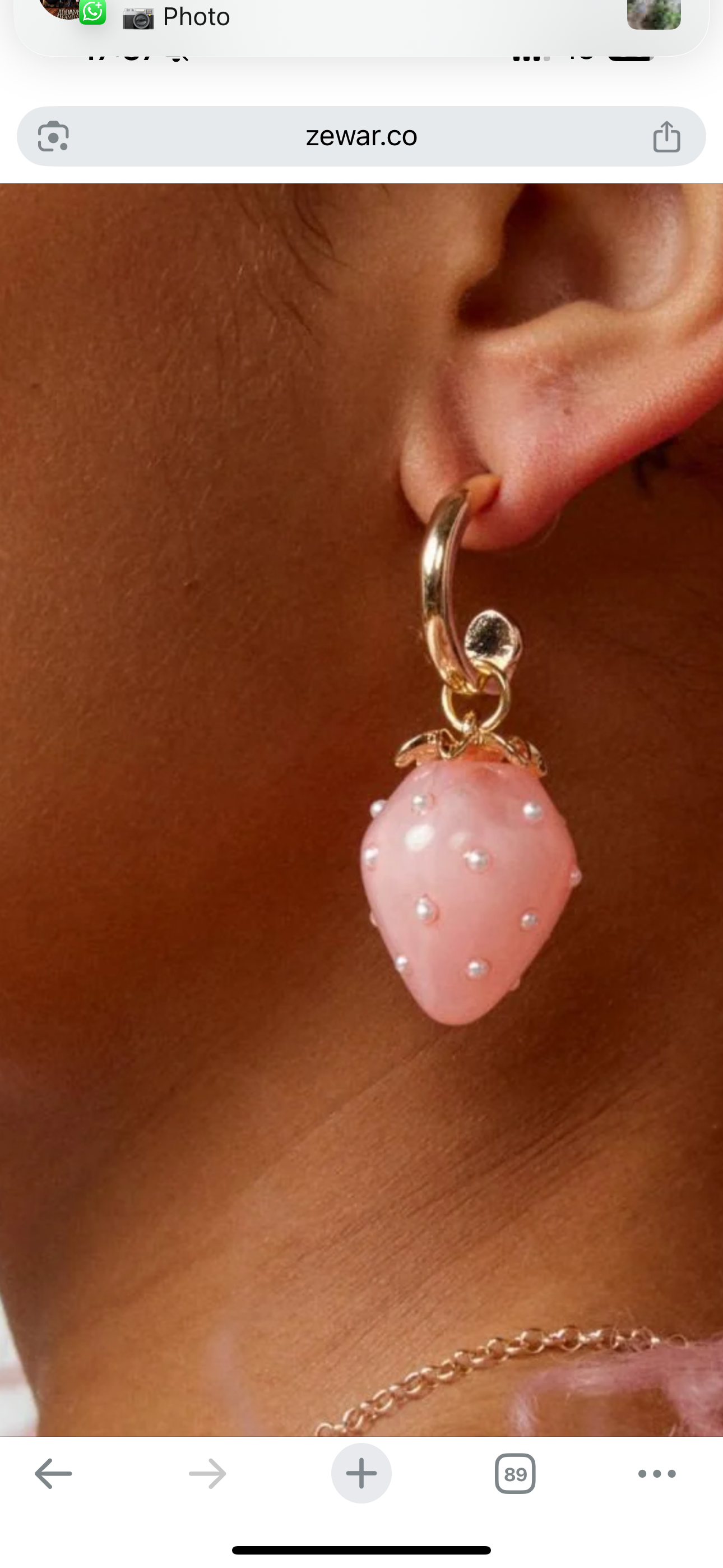 PINK FRUITY stainless steel hoop earrings