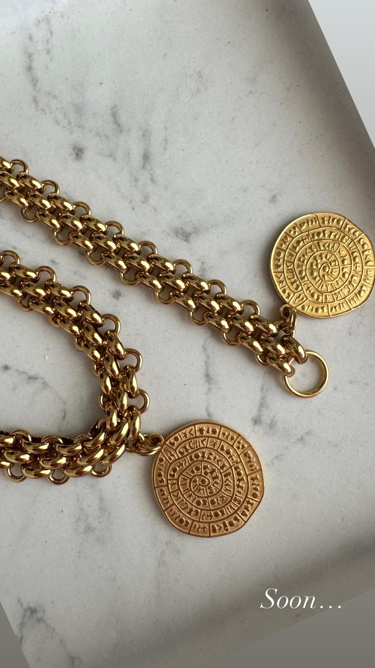 PHAISTOS DISK stainless steel necklace
