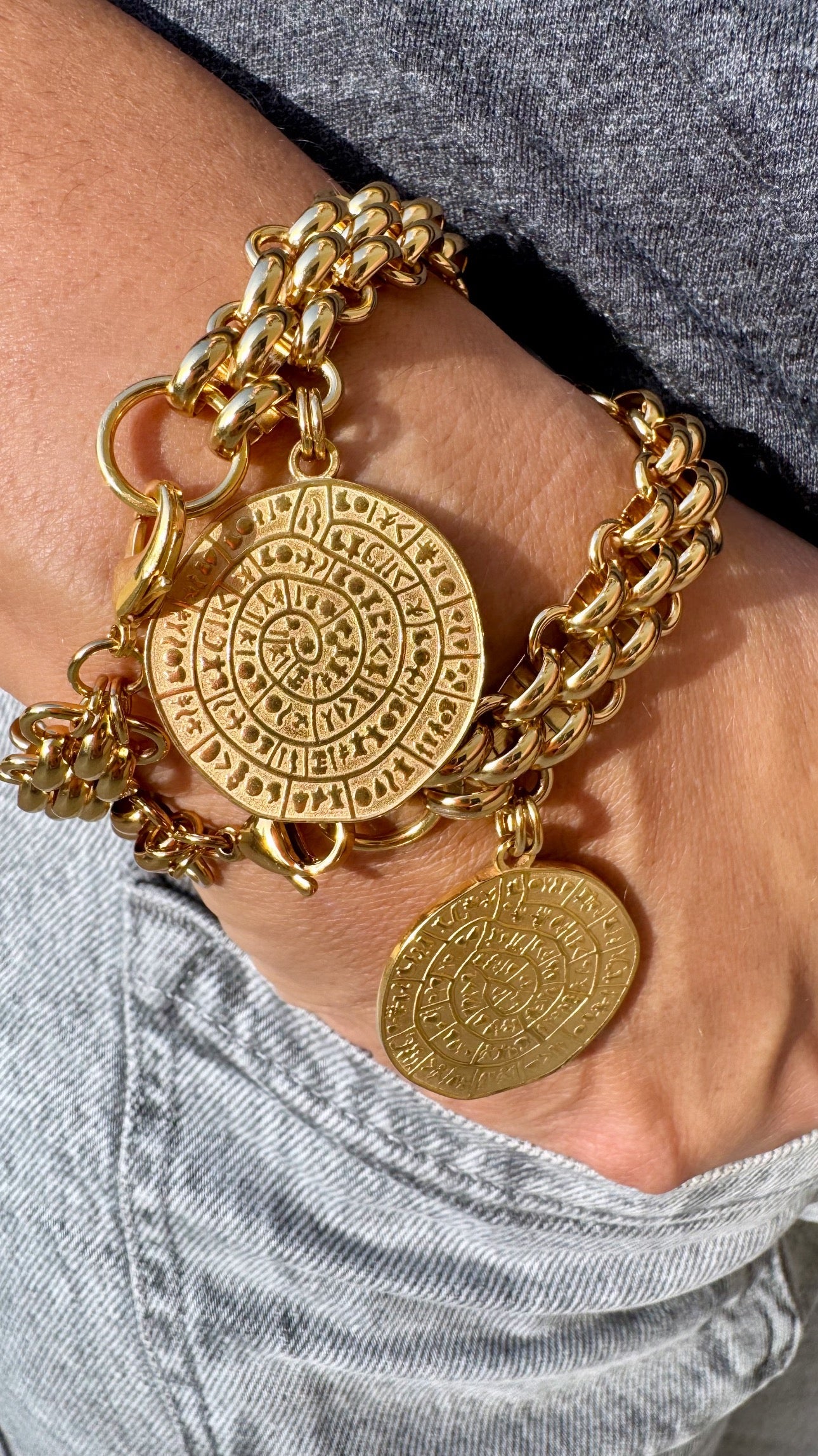 PHAISTOS DISK stainless steel bracelet