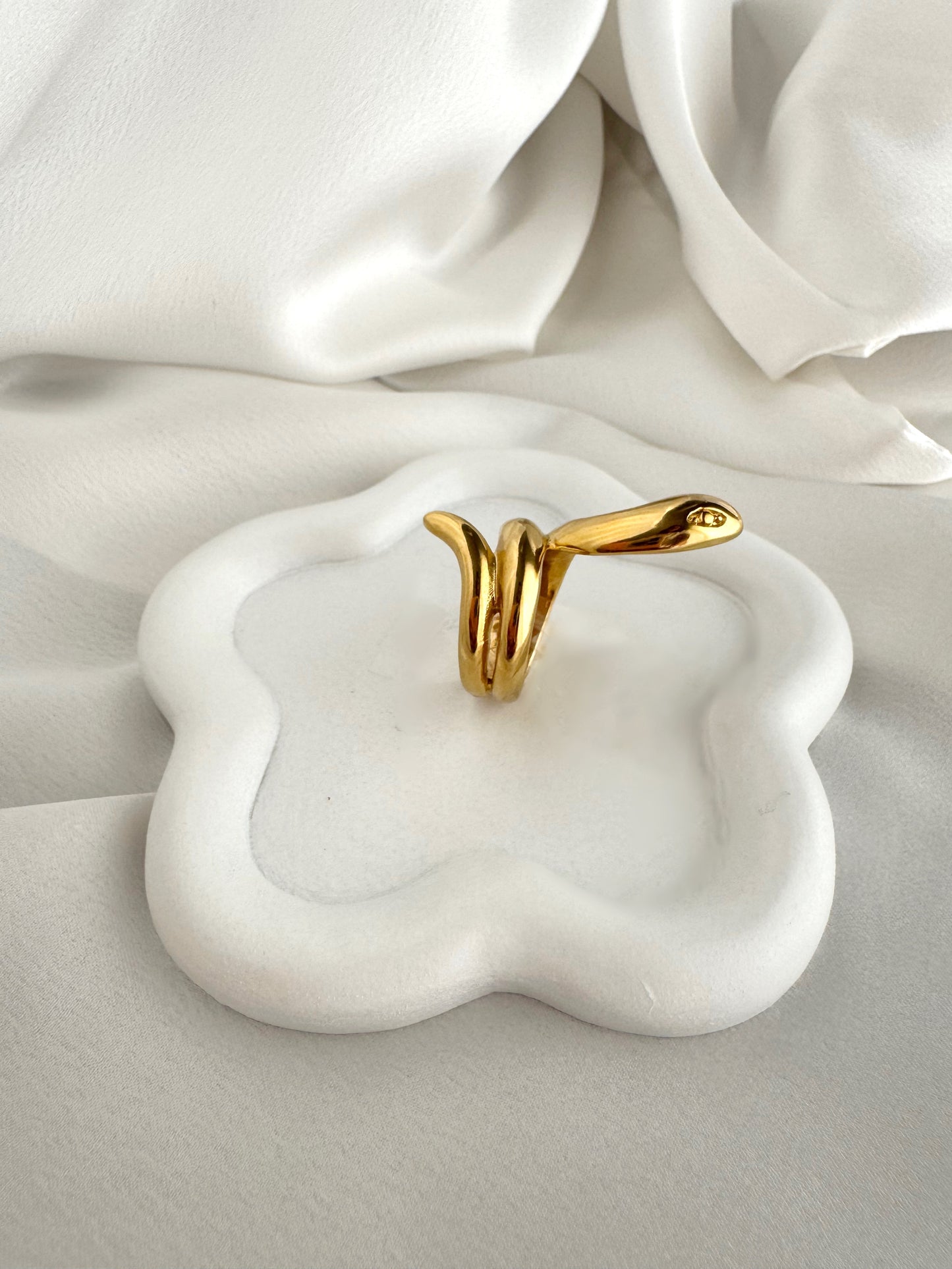 Gold stainless steel snake ring