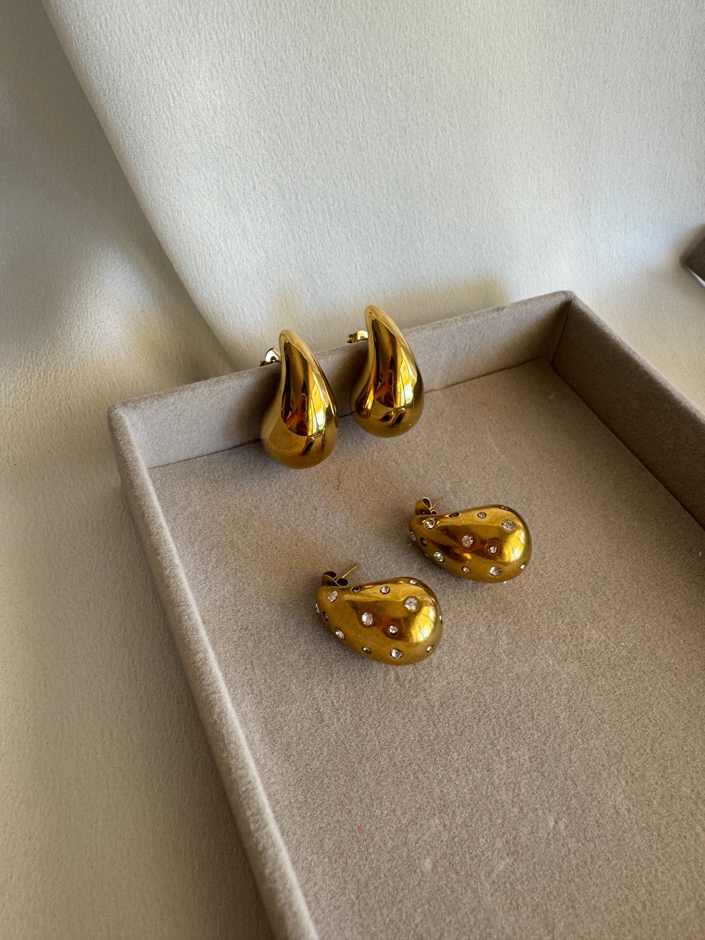 TEARDROP stainless steel earrings