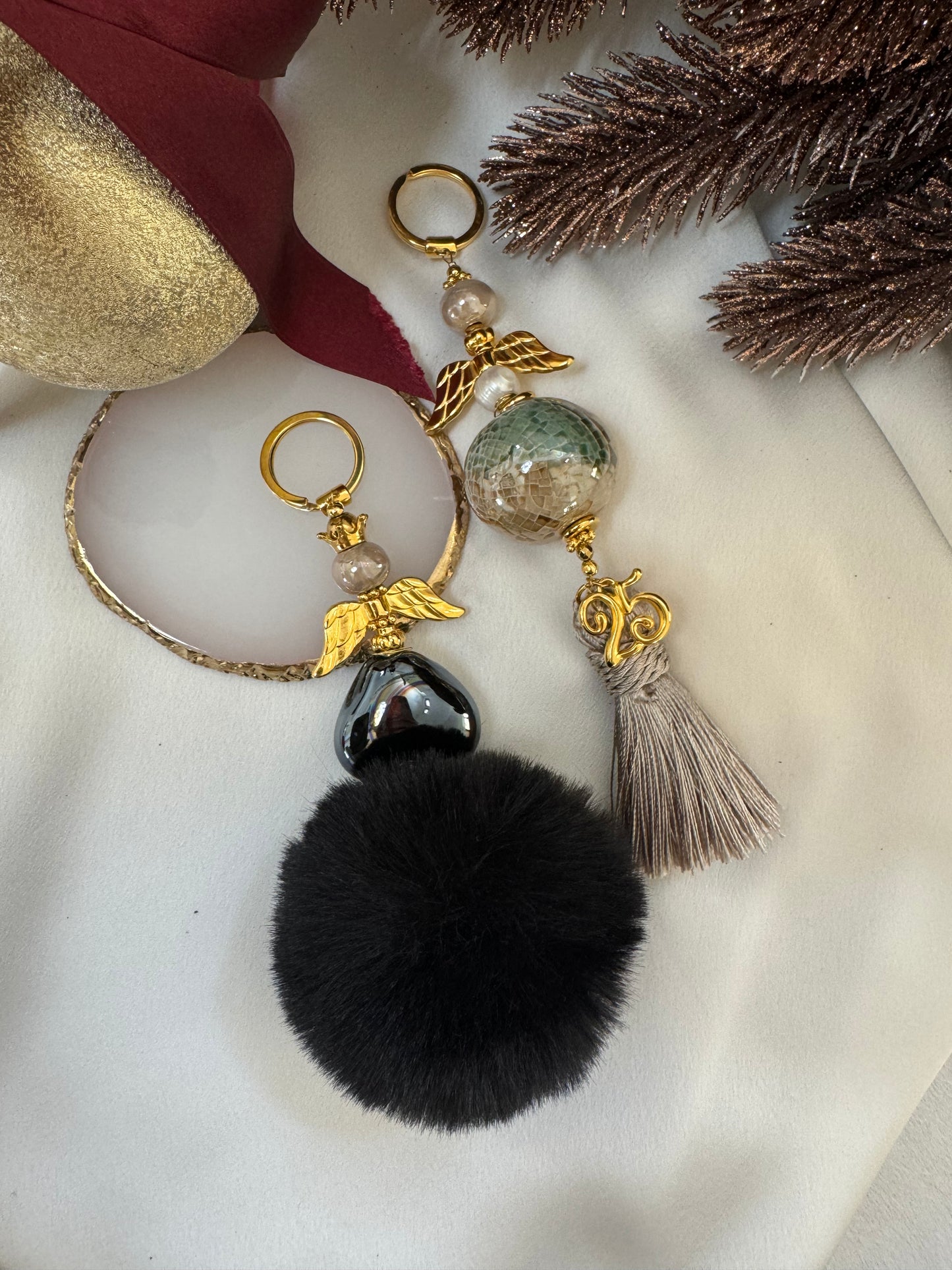 2025 New Year lucky charm Angel keychain