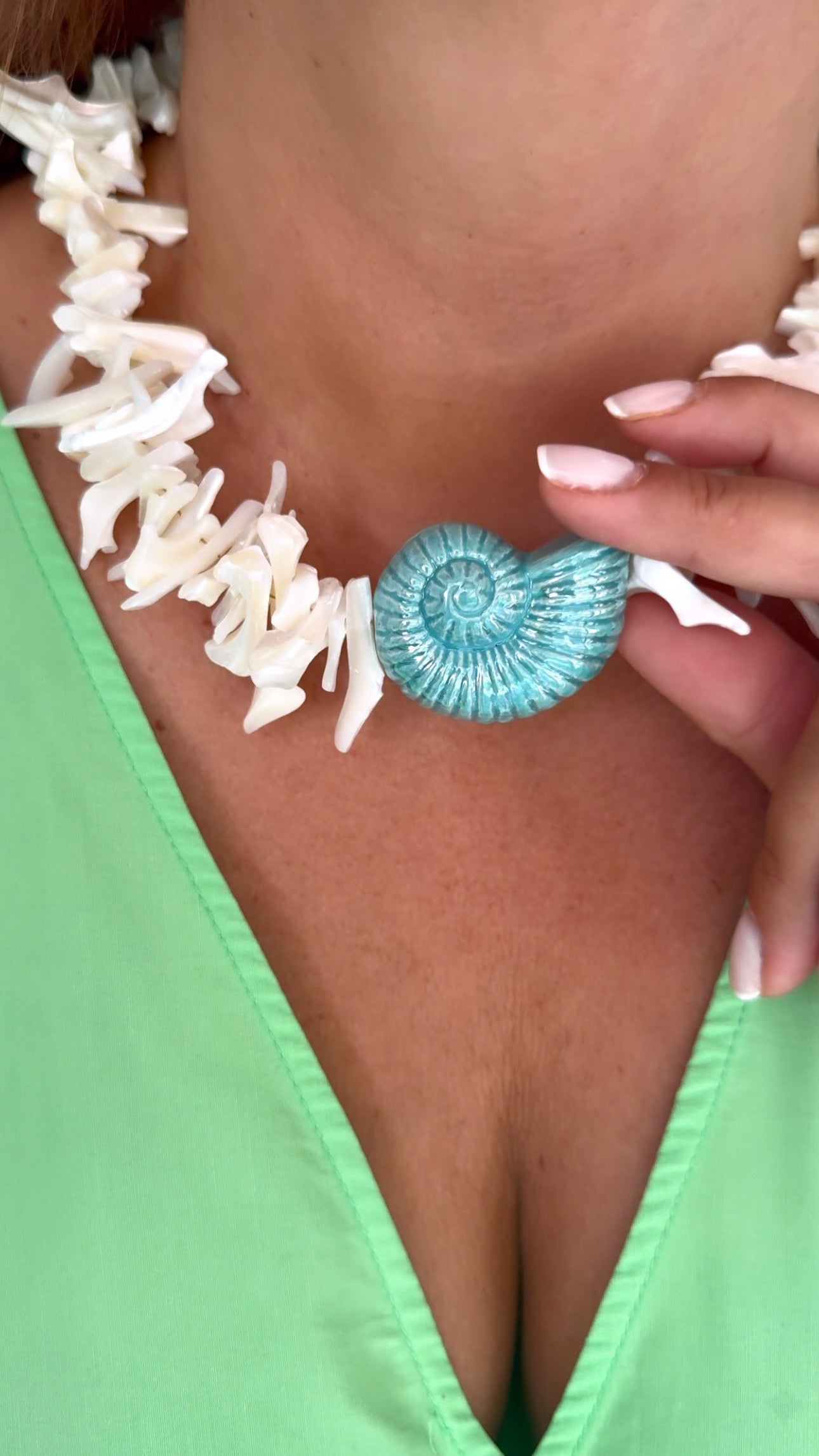 MYKONOS shell handmade summer necklace