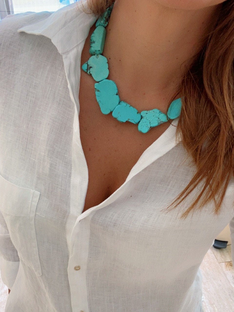 OCEANA aquamarine summer necklace