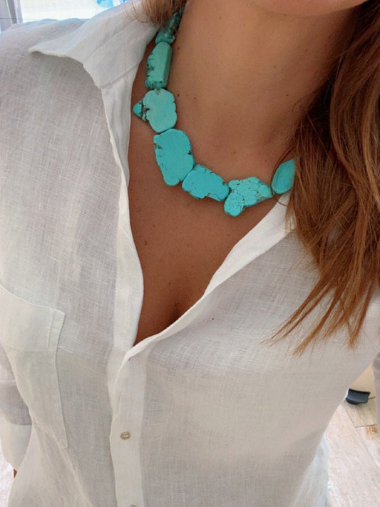 OCEANA aquamarine summer necklace
