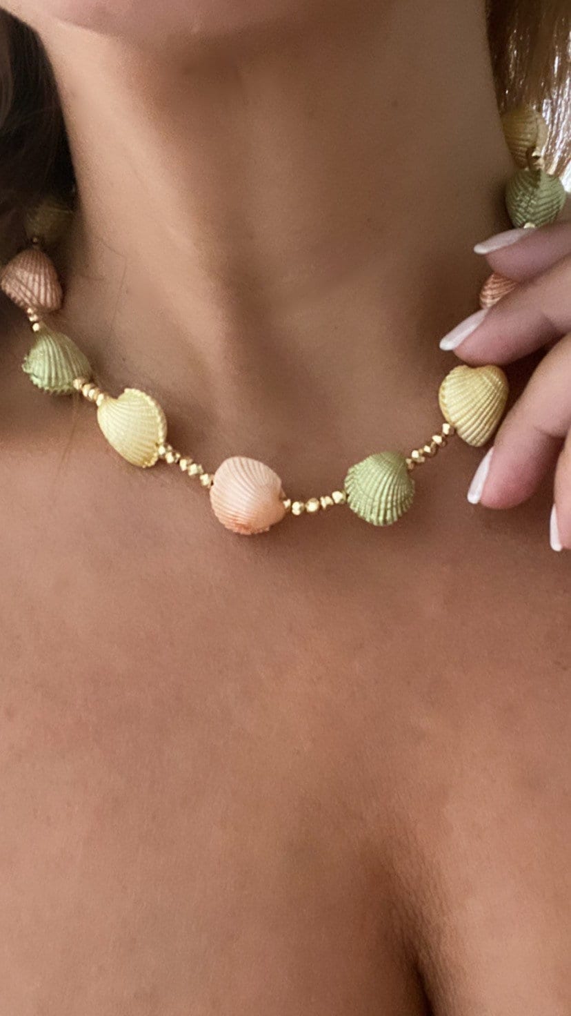 RHODES gold hematite summer necklace