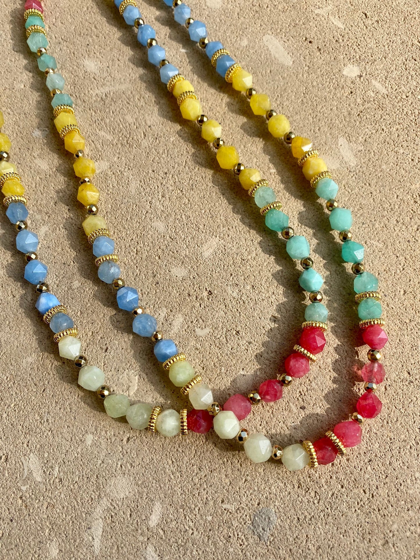 SUNRISE necklace with jade beads
