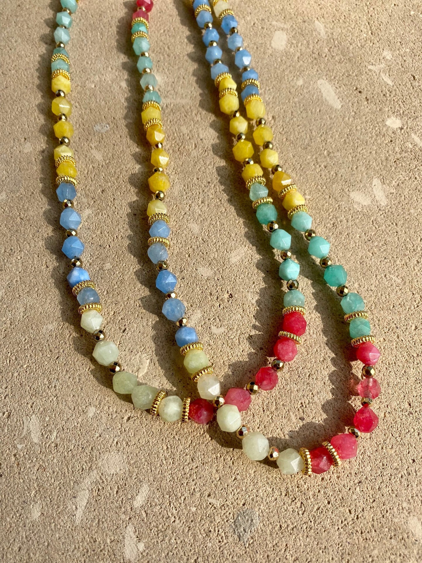 SUNRISE necklace with jade beads