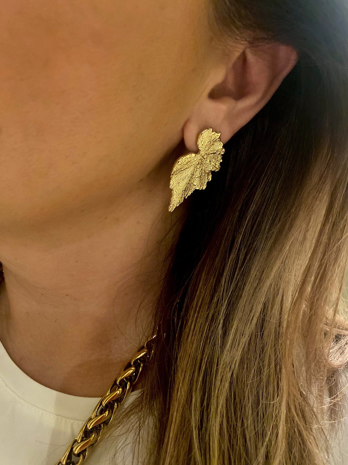 LEAF stainless steel earrings