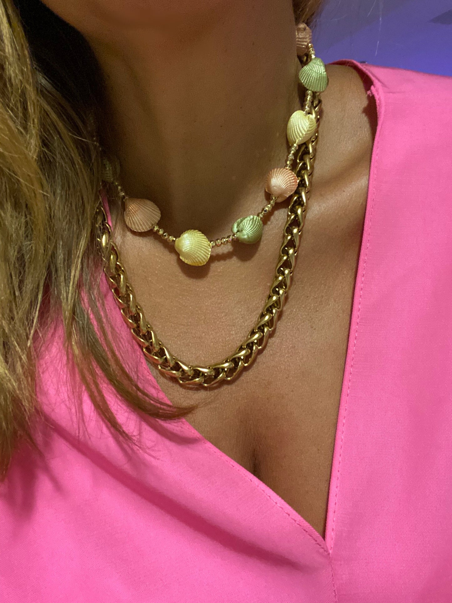 RHODES gold hematite summer necklace