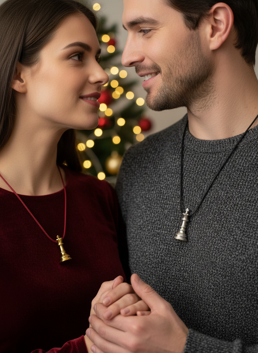 CHESS KING / QUEEN New Year 2026 lucky charm pendant