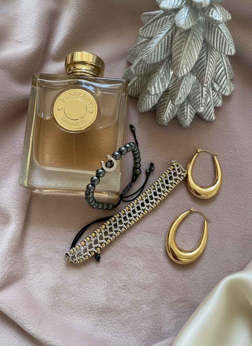 CURVE gold plated stainless steel hoop earrings