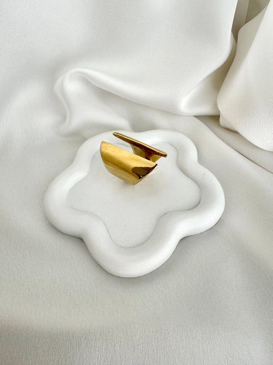 Gold stainless steel ring