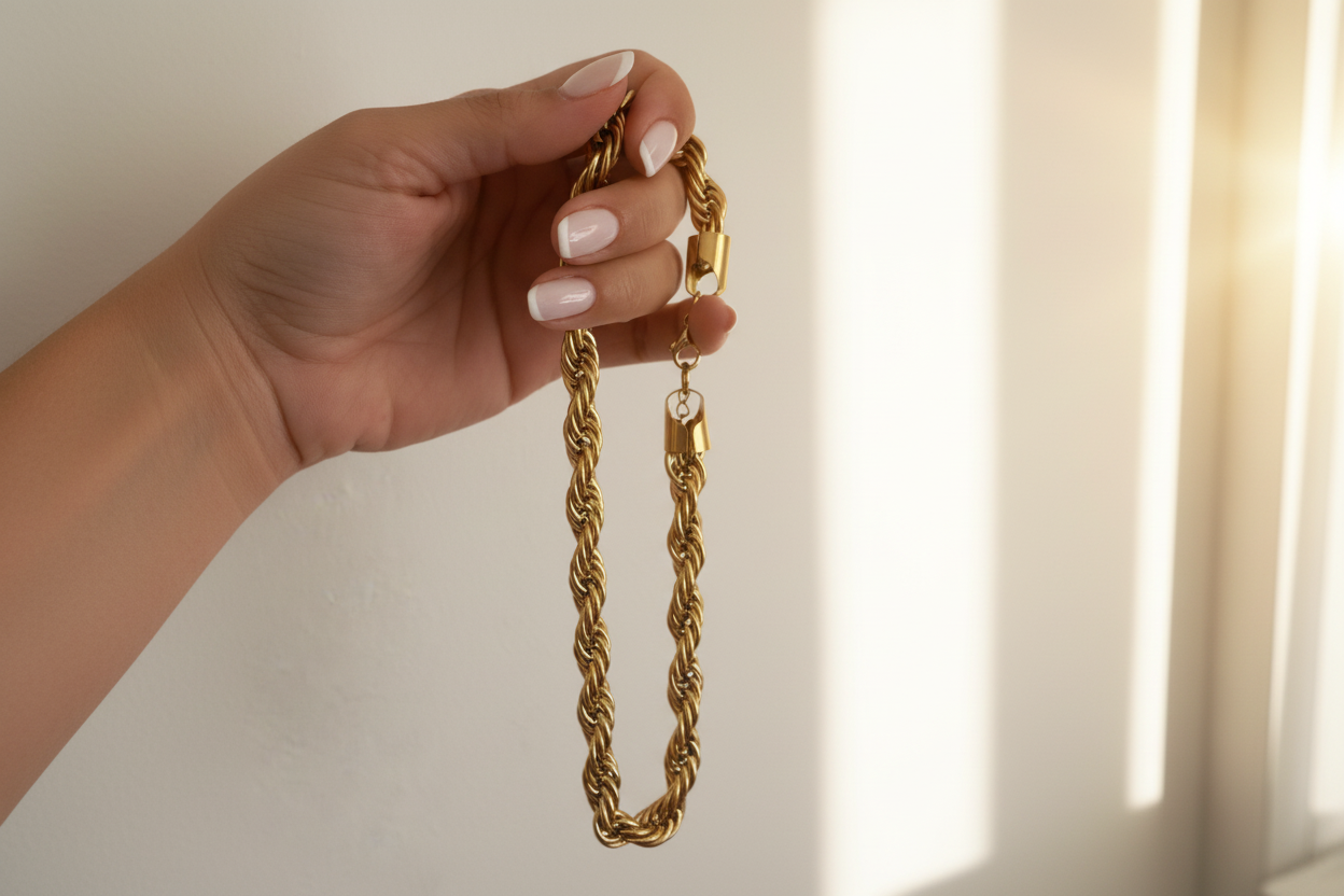 TWIST Gold Chain short necklace