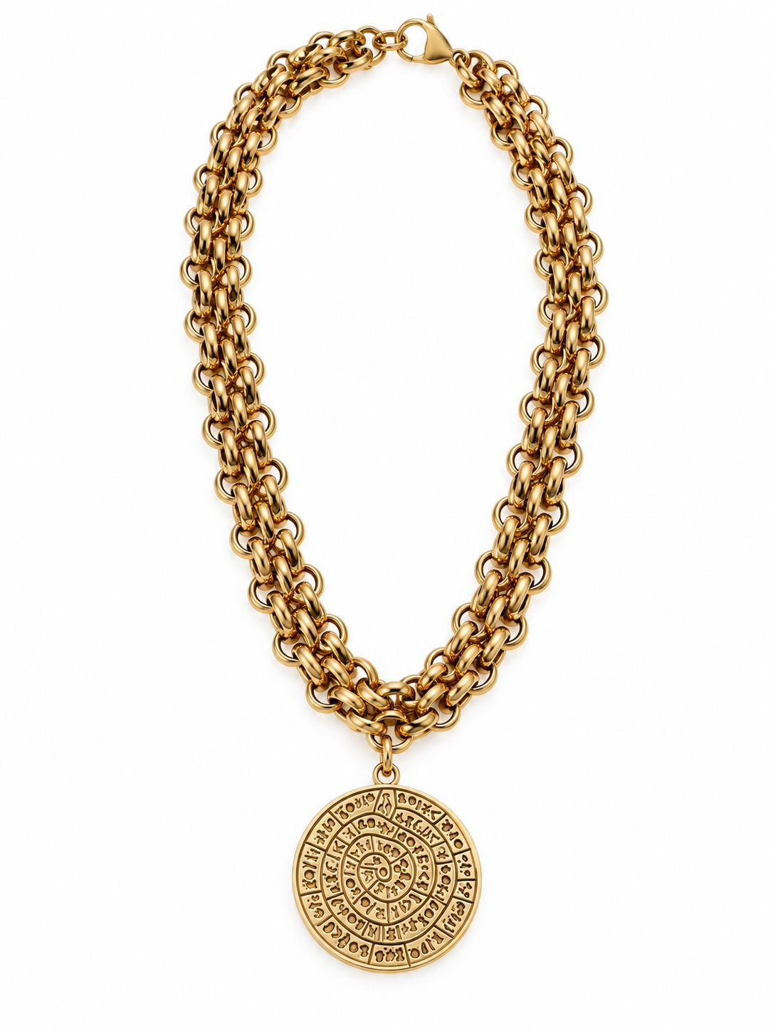 PHAISTOS DISK stainless steel necklace