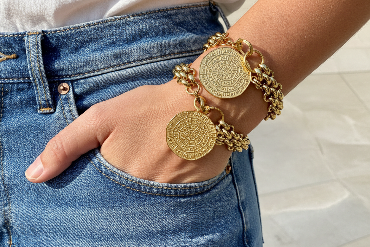 PHAISTOS DISK stainless steel bracelet