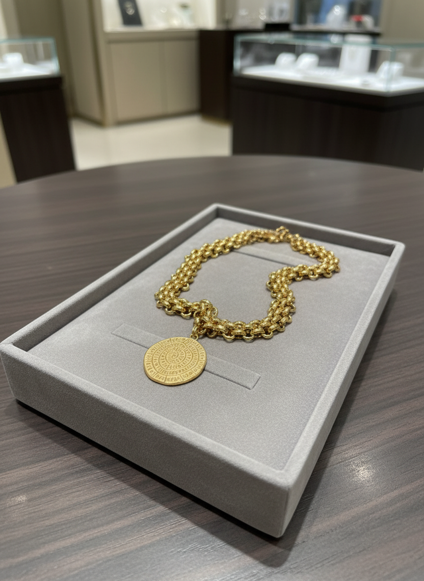 PHAISTOS DISK stainless steel necklace