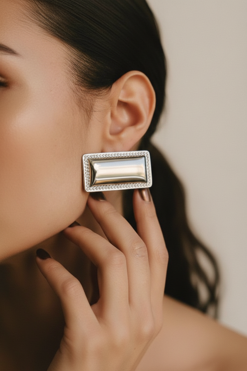 GLORIA stainless steel earrings silver