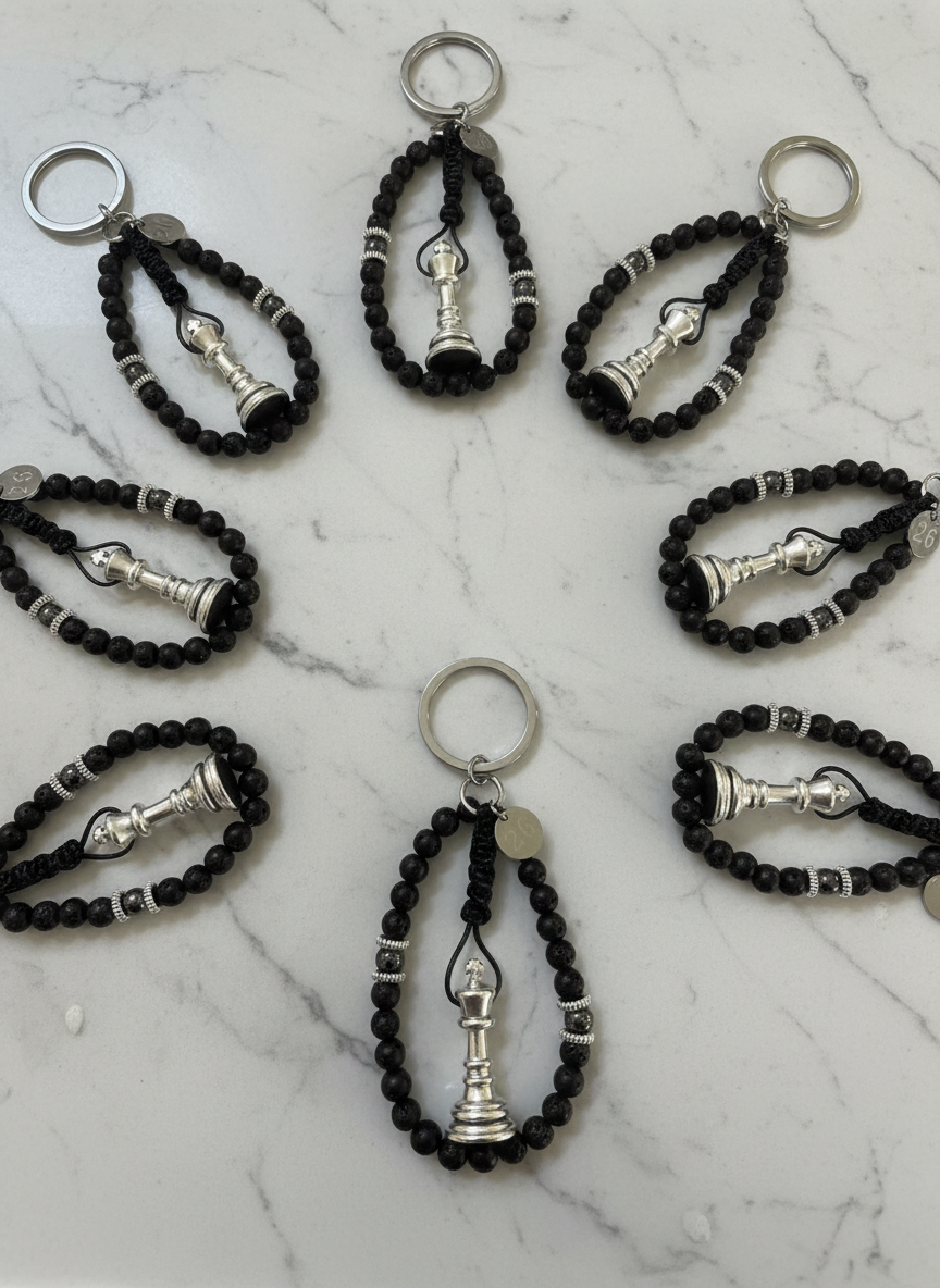 CHESS KING 2026 semiprecious  keychain